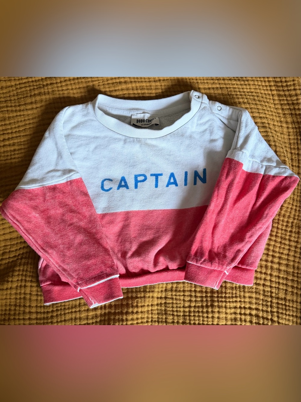 Bobo Choses Captain Baby Boat Sweatshirt 18-24M Red White